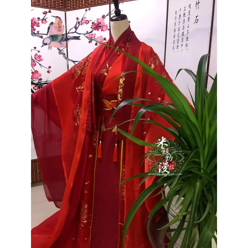 

Anime Mo Dao Zu Shi Wei Wuxian Cosplay Costume Xie Lian Costumes Chinese Traditional Women Hanfu Red Wedding Dress Full Set