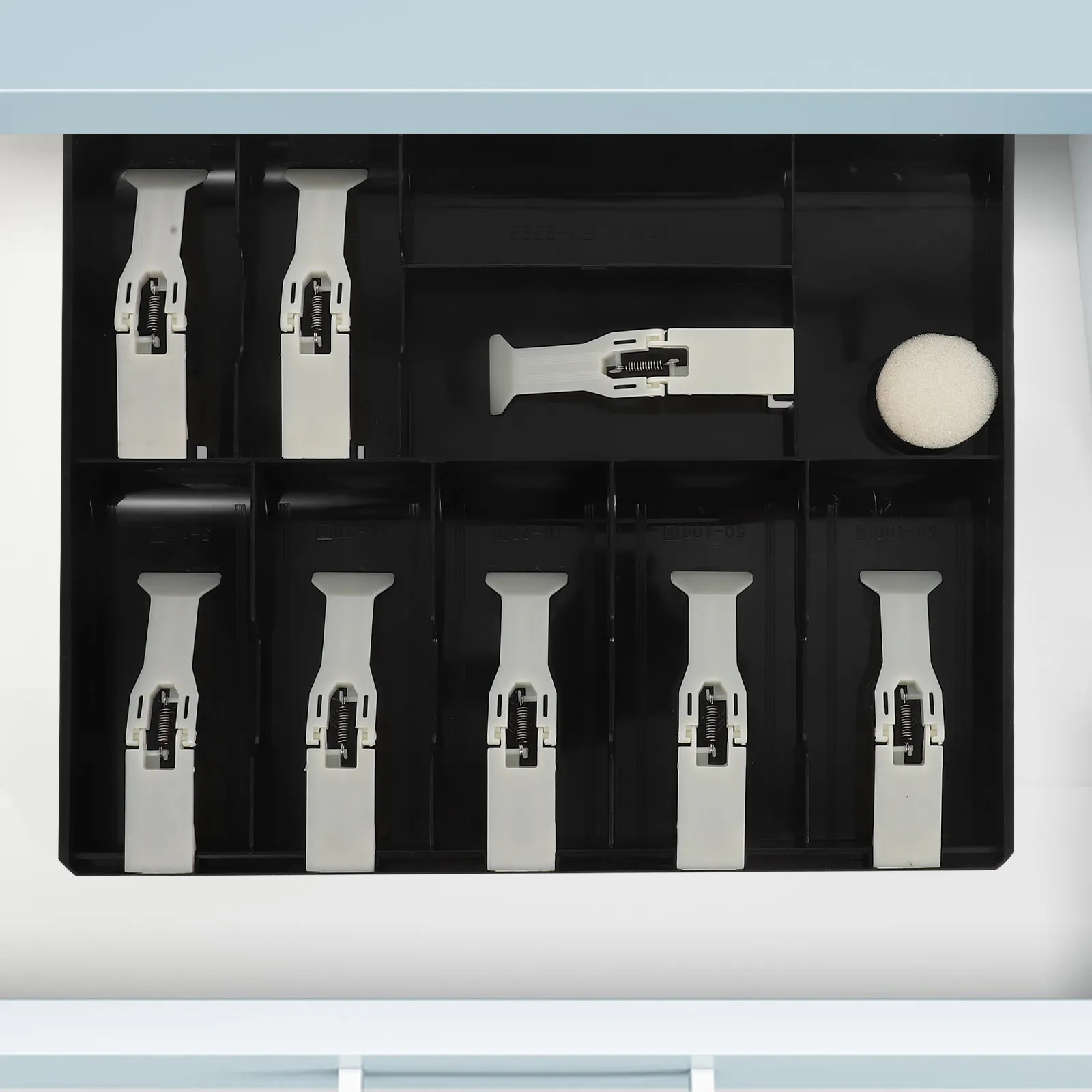 Cash Register Drawer Insert Tray 9 Compartments Clip Cash Coin Organizer for Retail Store Supermarket 9 Compartments Money Tray