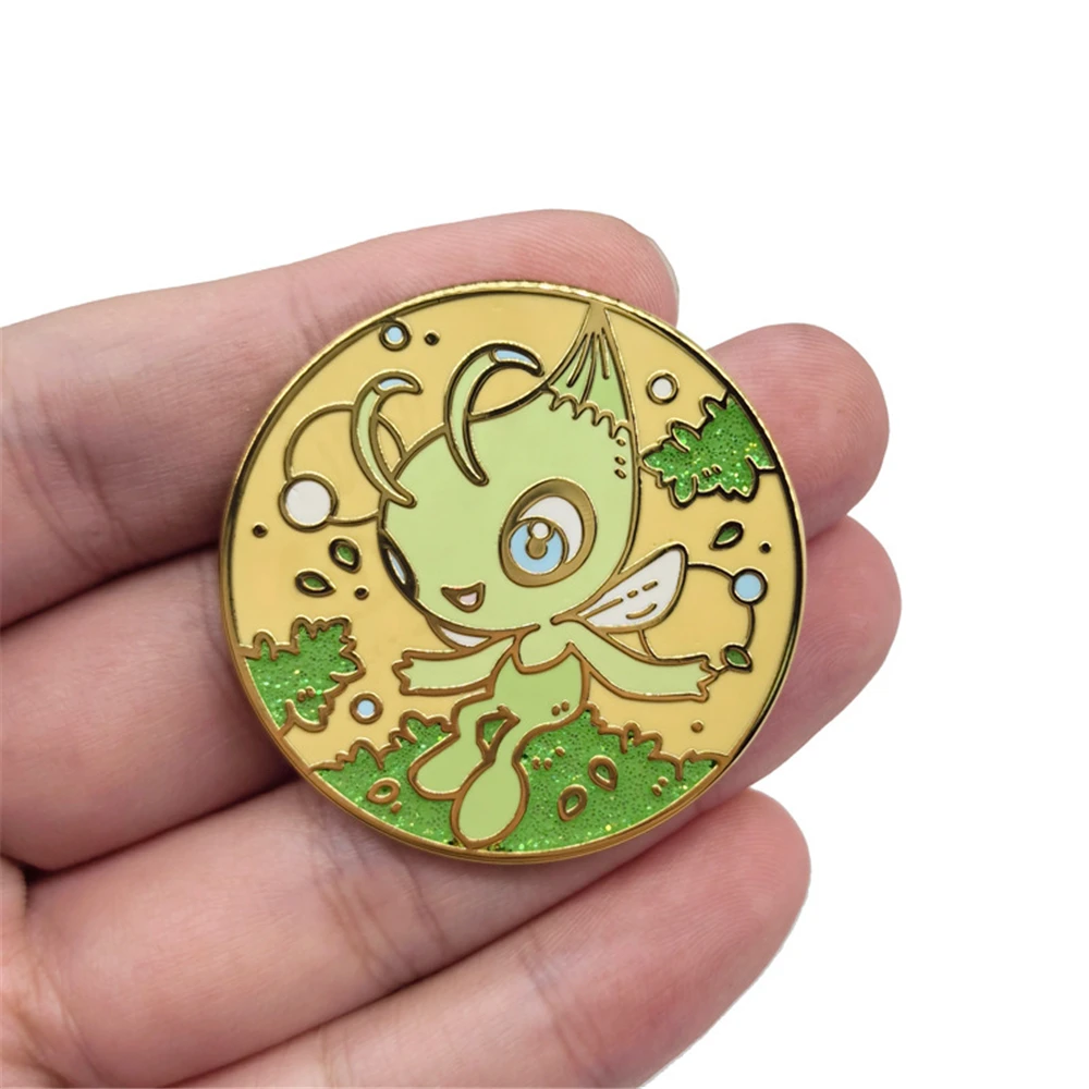 Anime Celebi Mew Lucario Cosplay Costume Props Metal Badge Lapel Pin Alloy Backpack Brooch Accessories