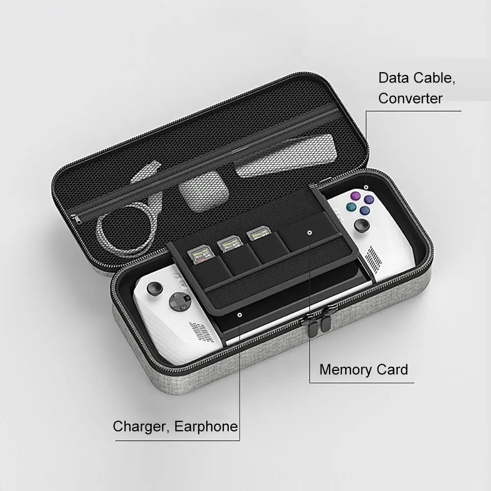 for Asus ROG Ally Storage Bag EVA Carrying Case Hard Handheld Console Cover Portable Screen Protector Game Accessories Organizer