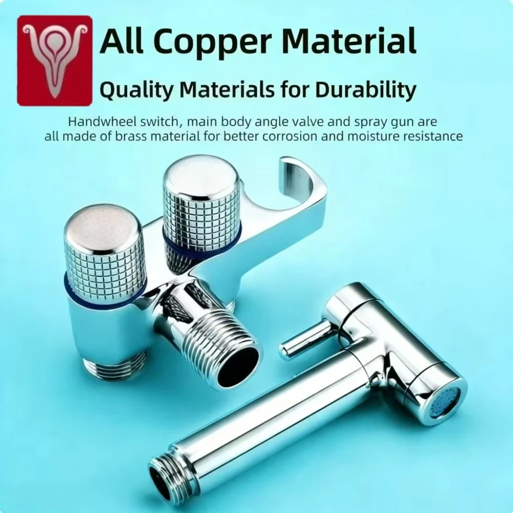 

Латунный смеситель для унитаза с двойным управлением, угловым клапаном и распылителем, набор для уборки дома