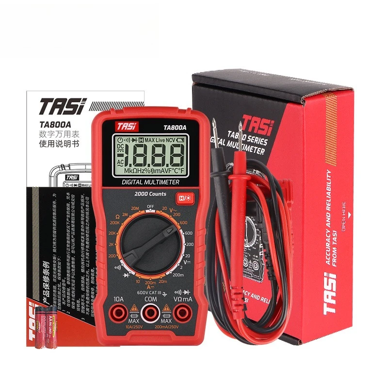TA800A Digital Multimeter High‑Precision Auto‑Range Portable Small Electrician Multi‑Meter