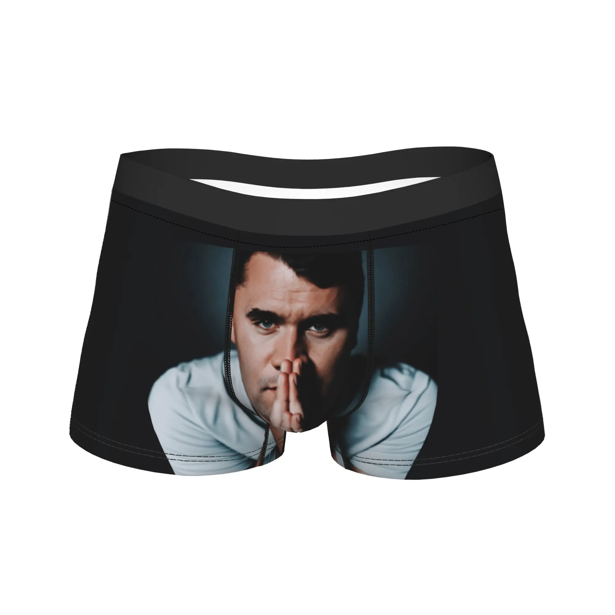 C-Charlie K-kirk Underwear  Soft Trend Panties Printing Shorts Briefs For Men 3D Pouch Plus Size Trunk
