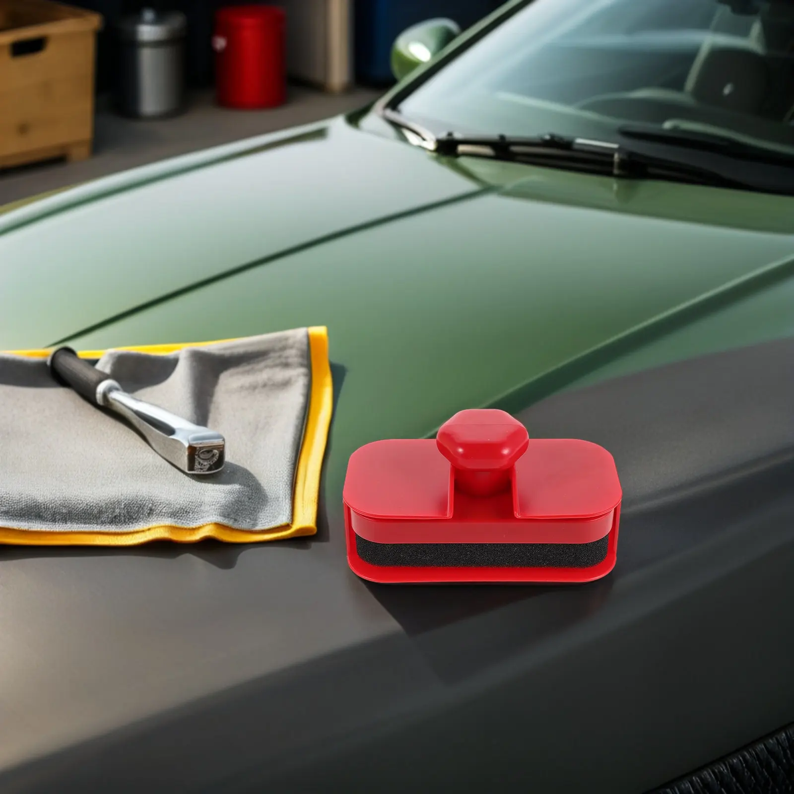 Car Waxing Sponge Hand Polishing Pad Kit Ergonomic Foam Applicator for Detailing Buffing Scratch Removal Car Polishing Wax Kit