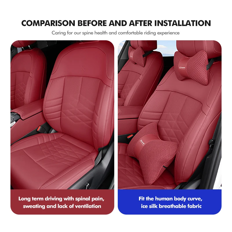 For Honda Car Seat Neck Pillow Support Memory Sponge Headrest Cushion Mugen Power Accord Civic vezel Crv City Jazz Hrv view 5
