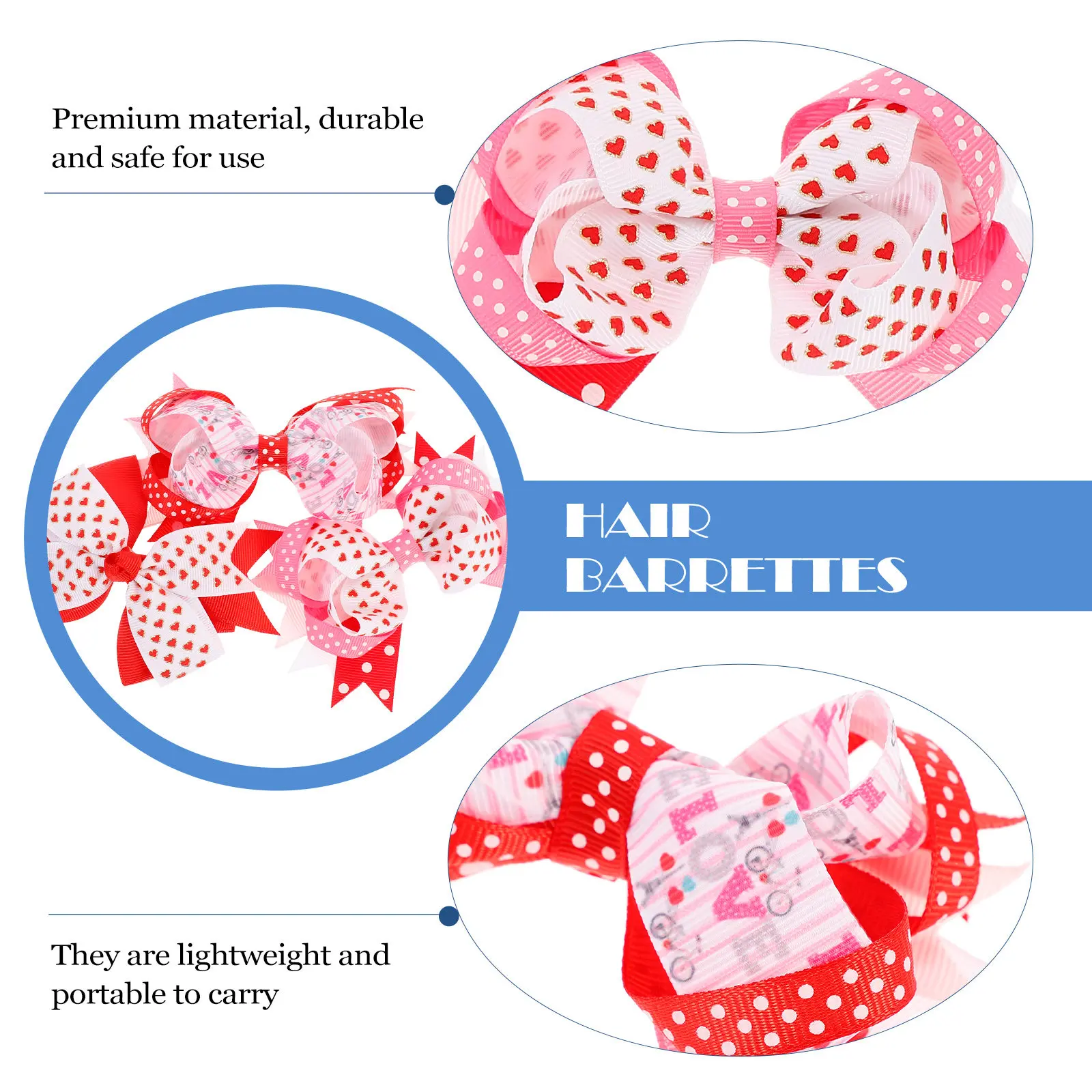 

Набор из 3 милых заколок для волос с бантиками: легкие, элегантные, для повседневного образа. Идеальный подарок для влюбленных и членов семьи.