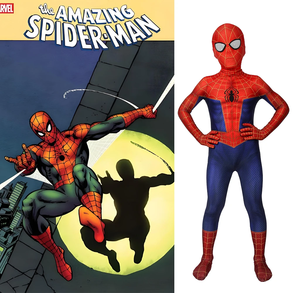 

Kids SpiderMan New Universe Cosplay Peter Parker Boys Costume 3D Printed Spandex Superhero Halloween Jumpsuits Bodysuit Costume