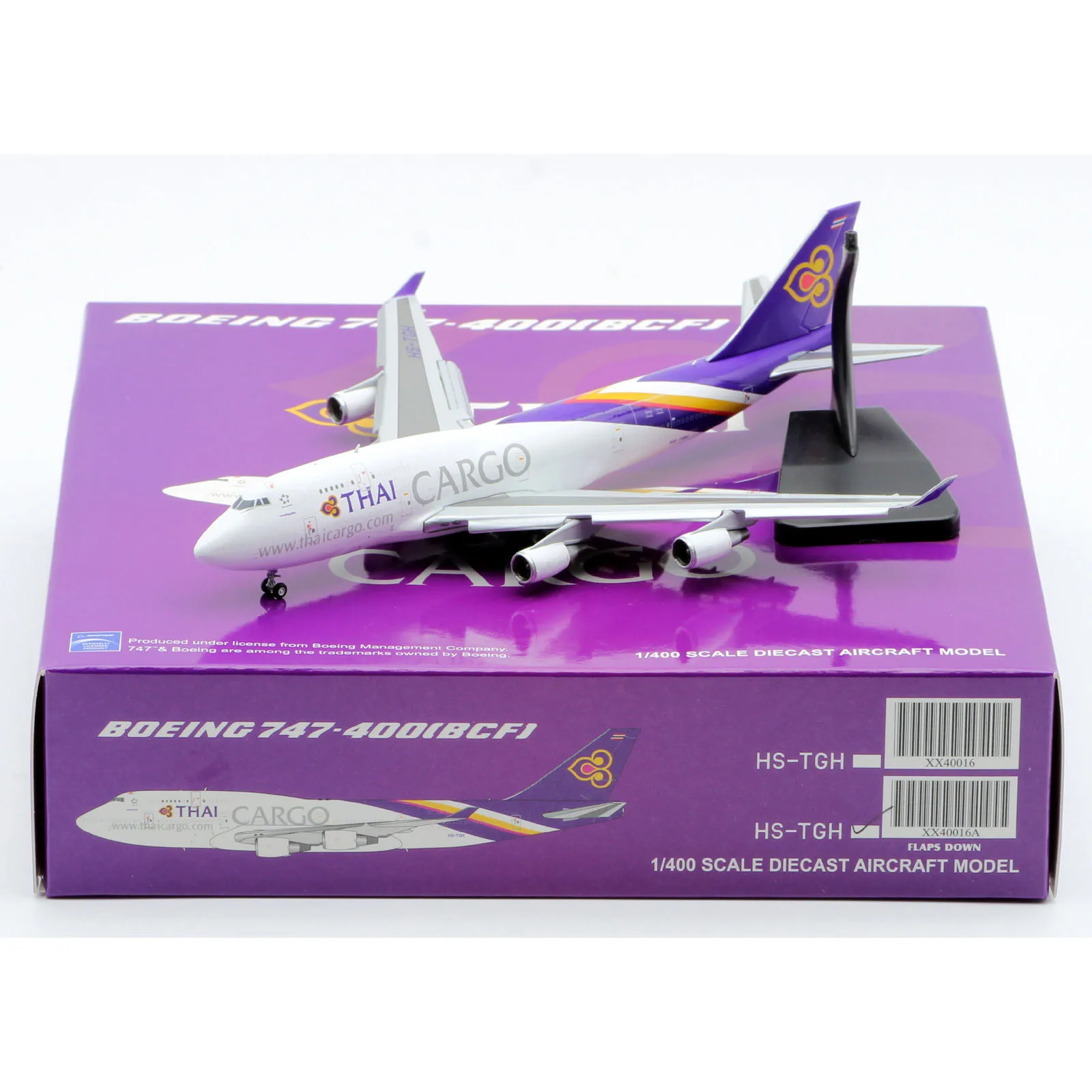 

XX40016A Alloy Collectible Plane Gift JC Wings 1:400 Thai Cargo Boeing B747-400(BCF) Diecast Aircraft Jet Model HS-TGH Flap Down