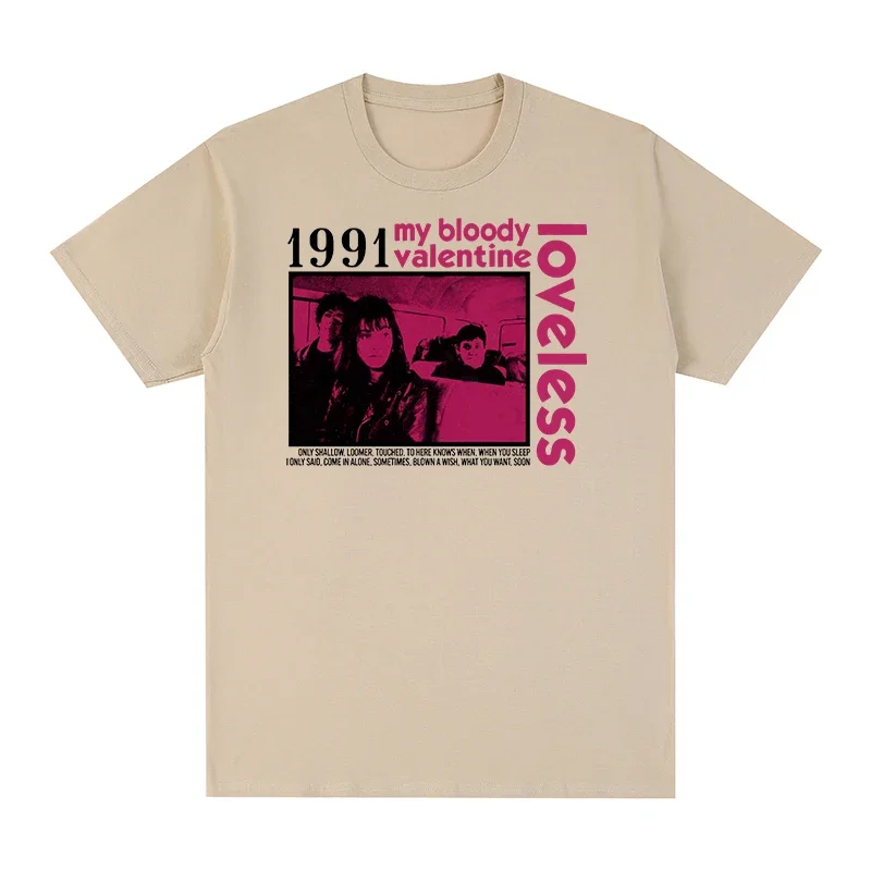 Spring Summer My Bloody Valentine Loveless Original Artwork 1991 T-shirt Slowdive Men T-Shirt New Male Tops Unisex Clothing