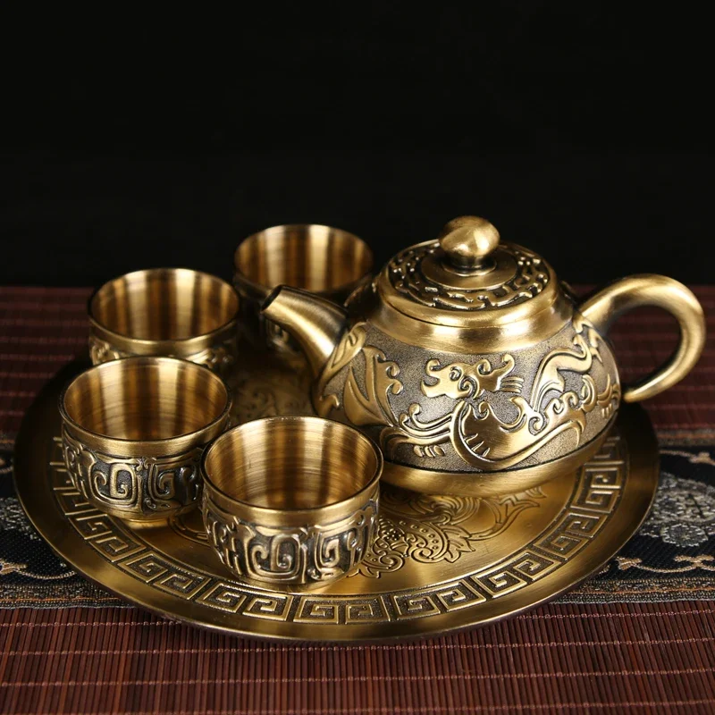 

Cup Tea Set Bowl Service Accessories Kettle Luxury Gift Portable Tea Set Puer Ceremony Maker Fincan Takımı Tableware AB50TS