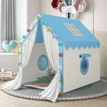 Baby large tent Tipi baby play house children toy tent Wigwam folding girls pink blue princess castle kids room decor gift