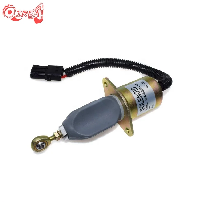 For Hyundai R60-5 R60-6 Fuel Shut Down Solenoid Flameout Solenoid Switch 12V 1751ES-12A3UC12BIS Excavator Parts