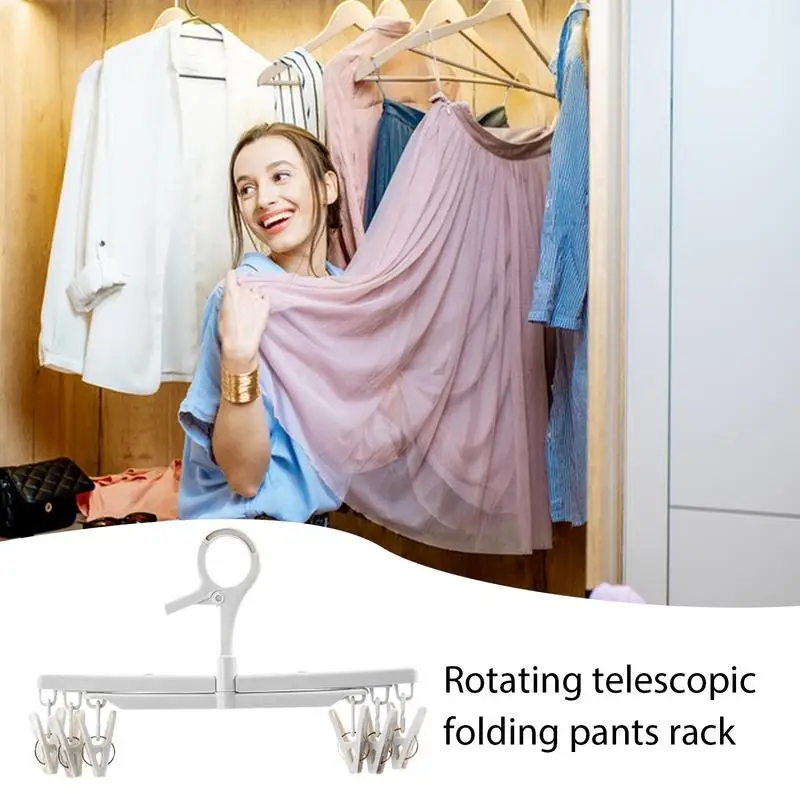 Laundry Drying Rack Underwear Hanger Laundry Rack Telescopic Sock Hanger With Clips Clothes Drying Hanger Dryer Rack Dry Rack