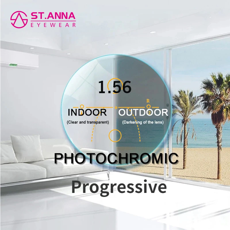 

Фотохромные прогрессивные мультифокальные линзы ST.ANNA 1.56/1.61/1.67 с покрытием HMC, защитой от ультрафиолета, антицарапинным покрытием и асферической формой.