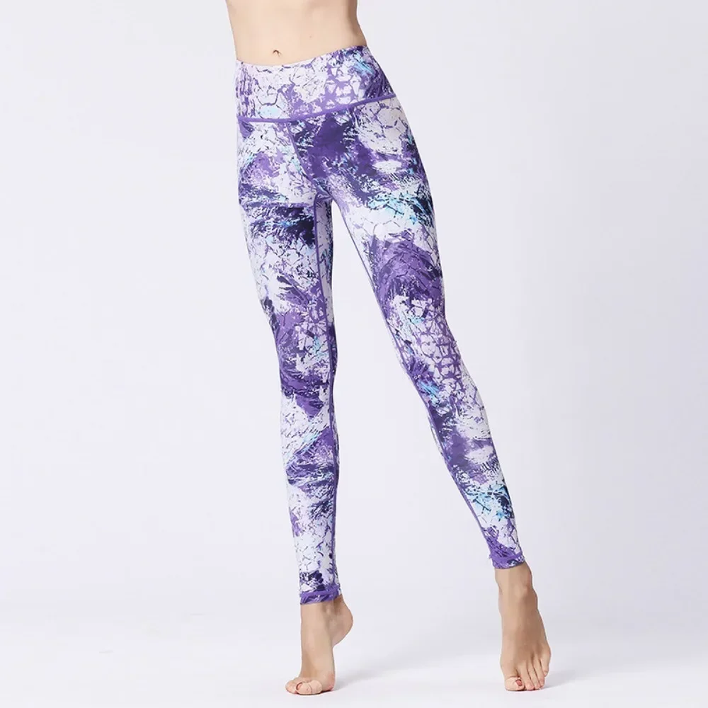 Cloud Hide Yoga Pants Women Flower High Waist Sports Leggings Girl Tights Push Up Trainer Running Trousers Workout Tummy Control