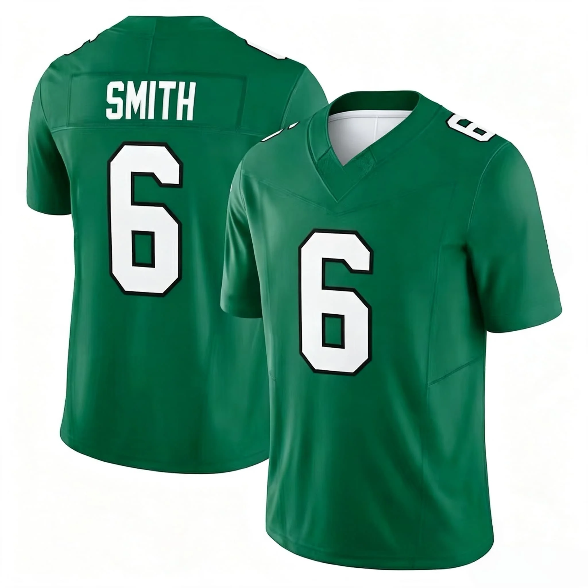 Herren # 6 DeVonta Smith Dunkelgrünes Limited Edition Kurzarm American Football Top Rugby Sport T-Shirt Familien-Matching T-Shirt – Detail 6