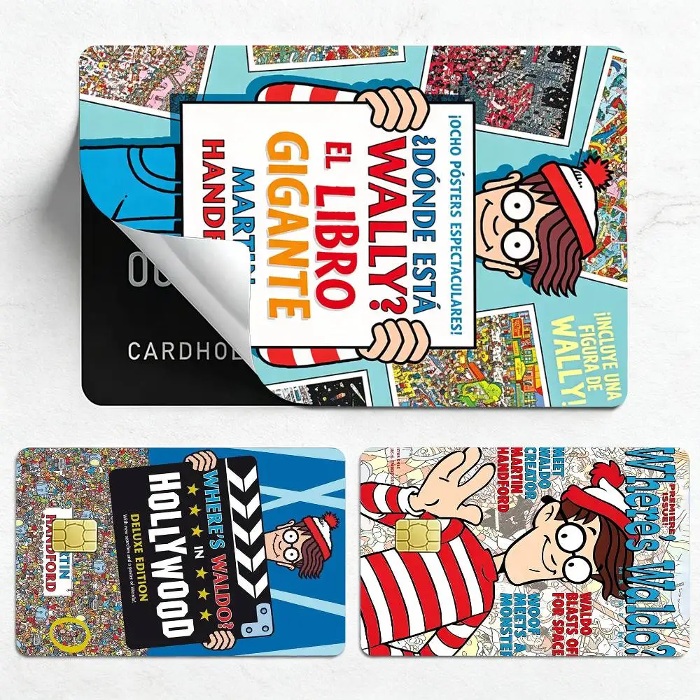 Game Wheres W-WallyS W-Waldo  Credit Card HD Stickers Game Card Decal Small Chip Waterproof Sticker Gift