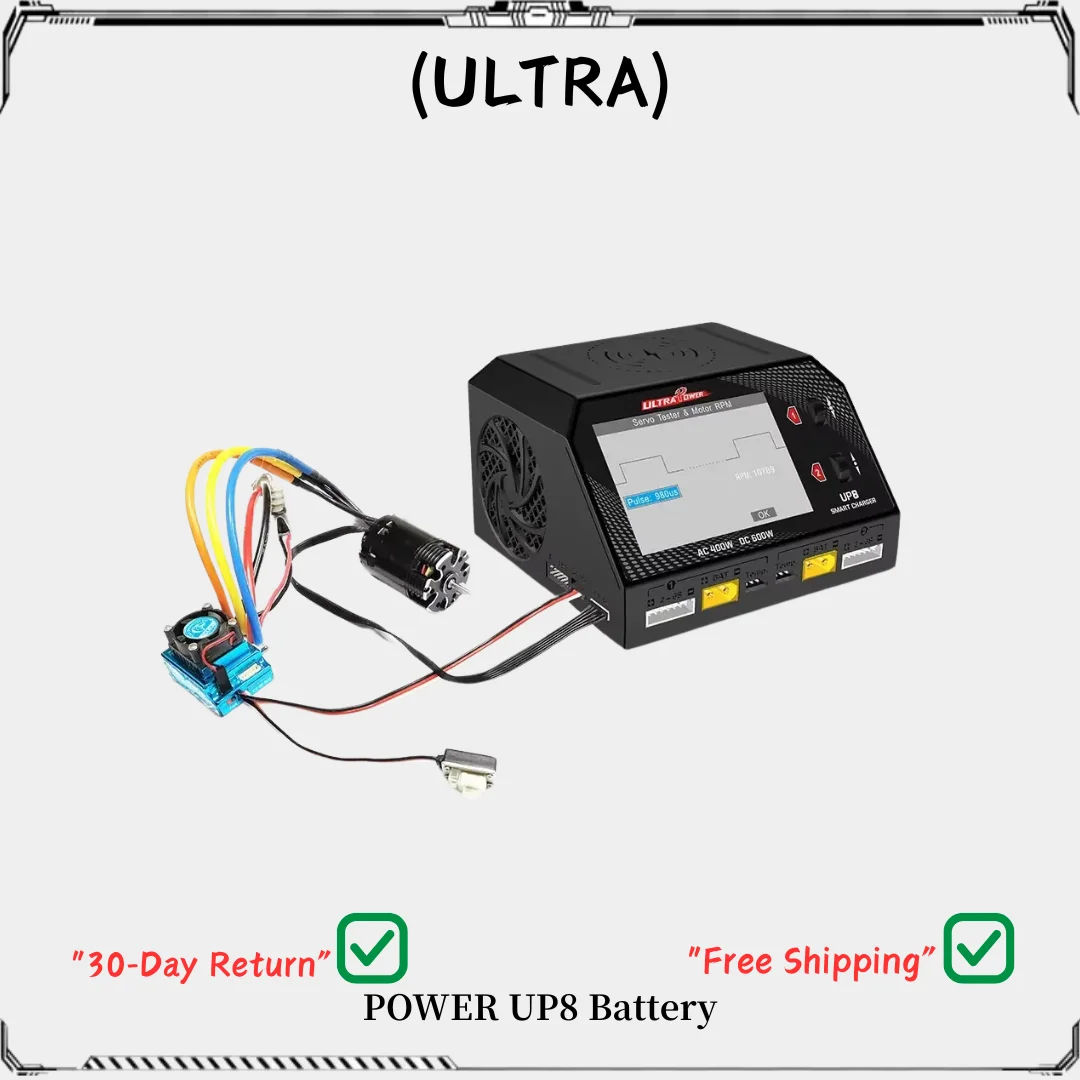 

Ultra Power UP8 Dual Channel Battery Charger 2x16A AC 400W DC 600W For LiPo LiHV LiIon LiFe NiCd NiMH Balance Discharger