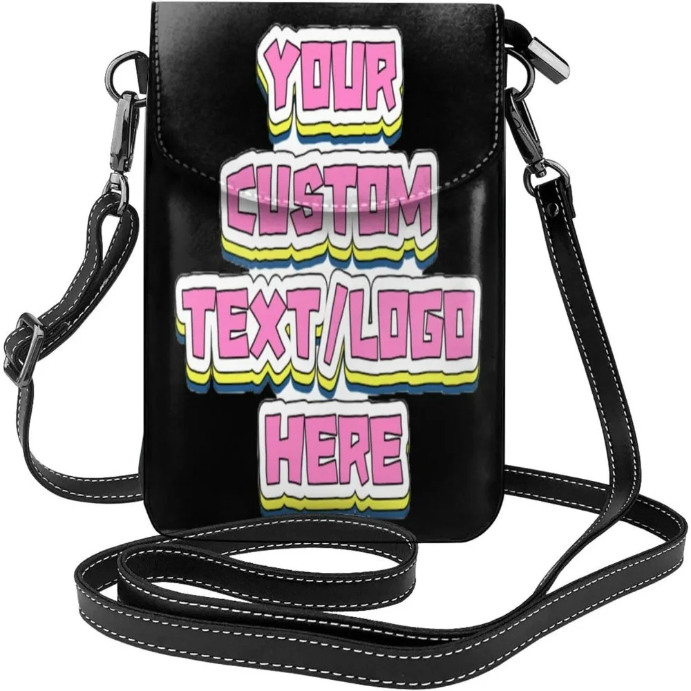 Custom Crossbody Cell Phone Purse for Women Personalized Mini Messenger Shoulder Handbag Wallet with Pockets & Credit Card Slots