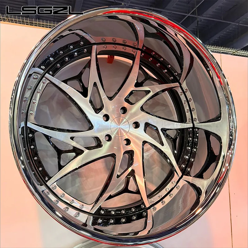 For Camaro Impala Ss Chevy Caprice Custom Gold Deep Concave Chrome Forged RIM 5x127 5x120 5x112 24 26 28 22 Inch Car Wheel Rim