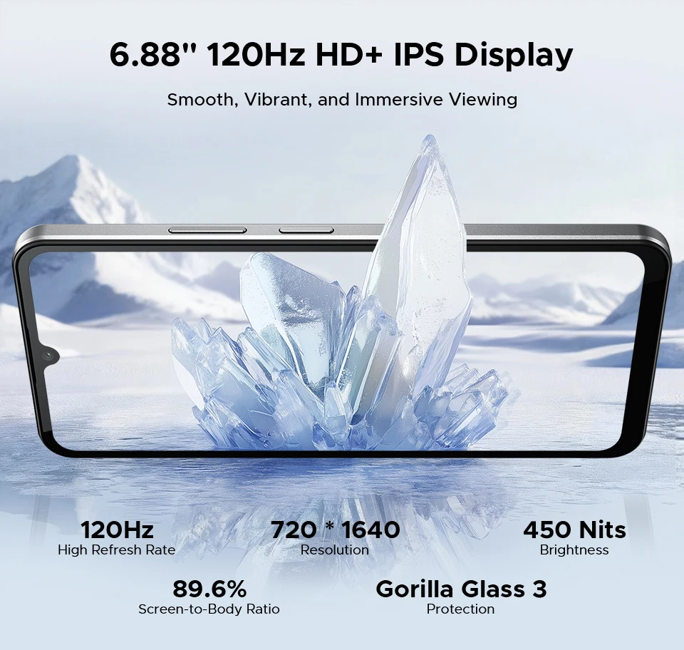 DOOGEE M30 Ai Smartphone 6.88" IP68 Waterproof Android 16 8000mAh Battery 48GB RAM (6+42) 256GB ROM 64MP Camera Widevine L1 Google Pay Supports with 135dB Large Amplitude Speaker