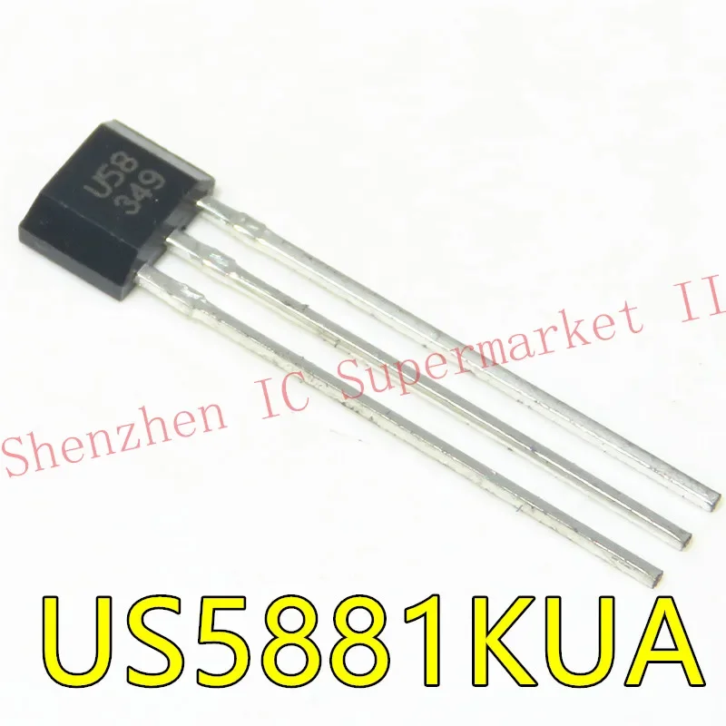 5PCS U58 US5881 US5881KUA Unipolar Hall Switch TO-92S US5881KUA-AAA-000-BU