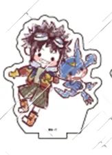 Anime Digimon Adventure Taichi Yagami Takenouchi Sora Mini Action Figure Doll Acrylic Stand Model Plate Cosplay Toy for Gift