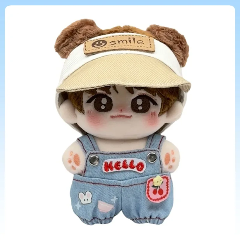 

Для 10 см хлопковая кукольная одежда, очаровательный комбинезон и шляпа, комплект с плюшевой куклой-морской звездой, цепочка для тела, аксессуар, модный нарядный комплект