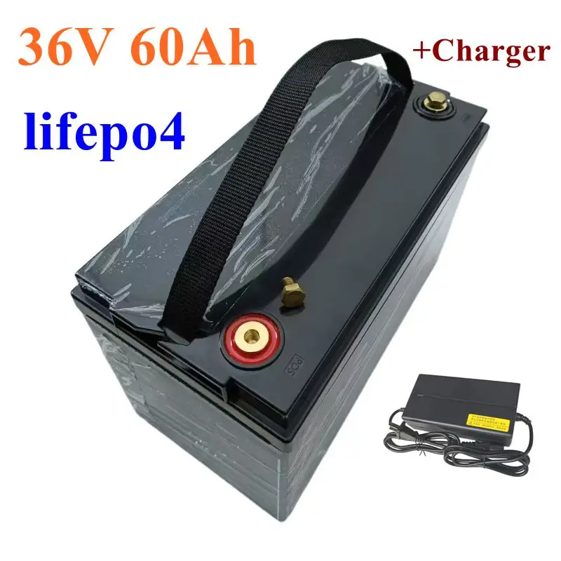 

waterproof 36v 60ah lithium ion battery with BMS li ion for 2500w 1500w Bike scooter boat EV Tricycle inverter +10A charger