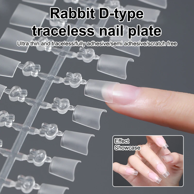 Clear False Nails Super D Arc Long Nails Press On Nail Full Cover Gel Tips Nail Art Capsule Nail Extensions Nail Art Salon DIY