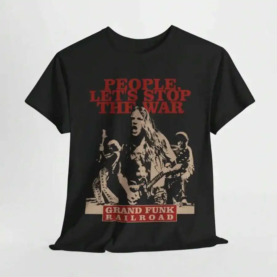 Camiseta divertida con cuello redondo para hombre y mujer, camiseta a la moda para mujer, camiseta Vintage Grand Funk Railroad