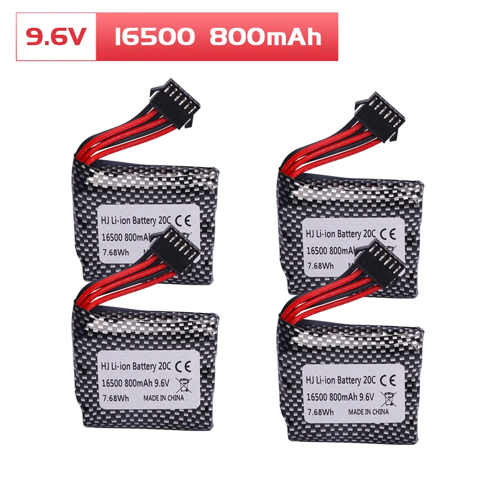 

9.6V 800mAh Li-ion battery16500 for XINLEHONG XLH S911 S912 9115 9116 high speed R/C Truck R/C car 9.6V battery SM-6P plug