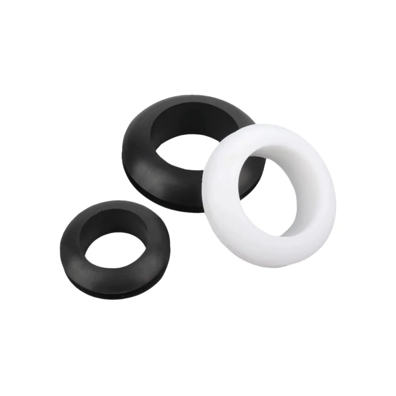 Black/White Rubber Grommet ID 3-80mm Double Sided Protective Seal Gasket Out Hole Wire O-ring for Protects Wire Cable Hole