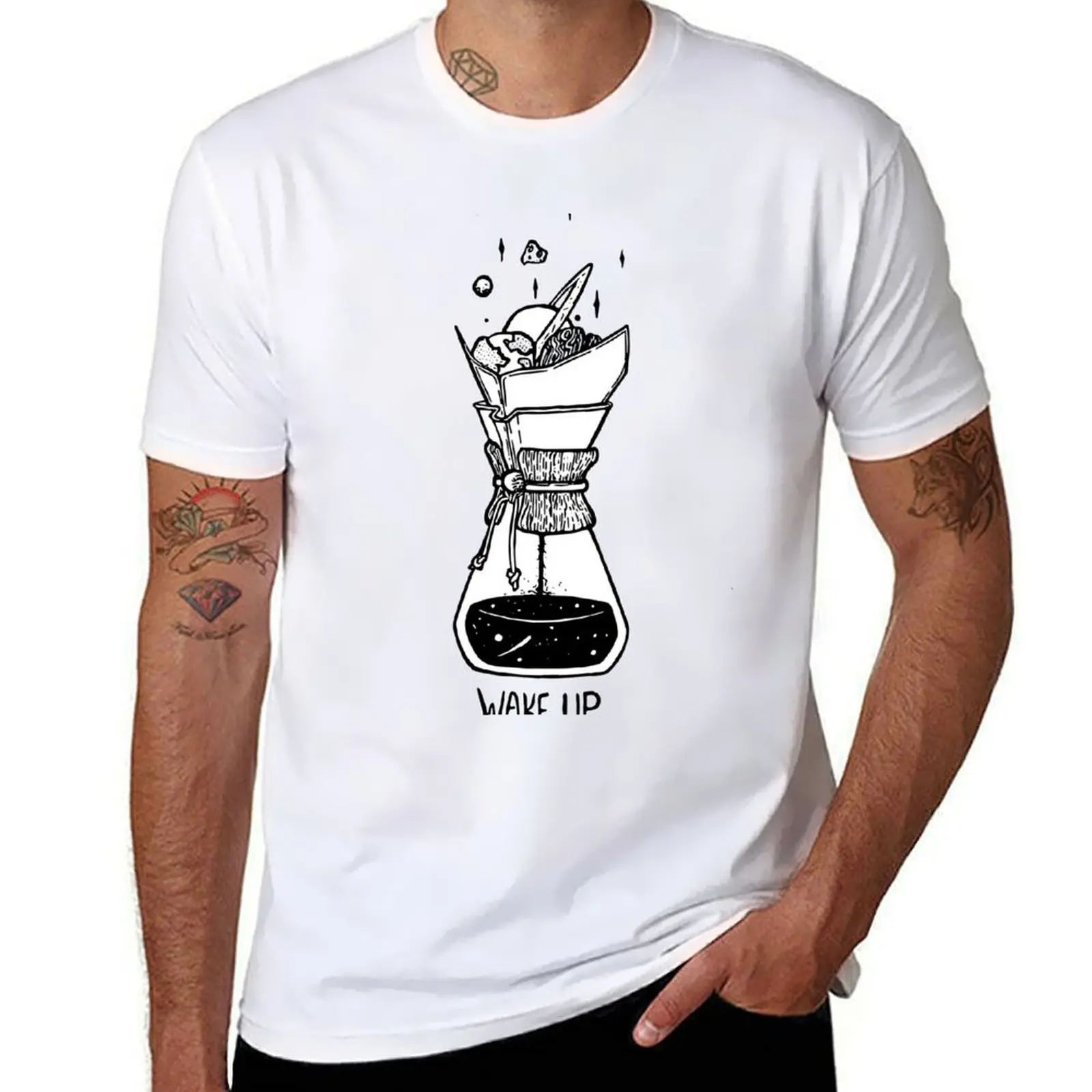 

Wake Up Chemex Ink Illustration T-Shirt man t shirts for men t shirt custom print T-Shirt