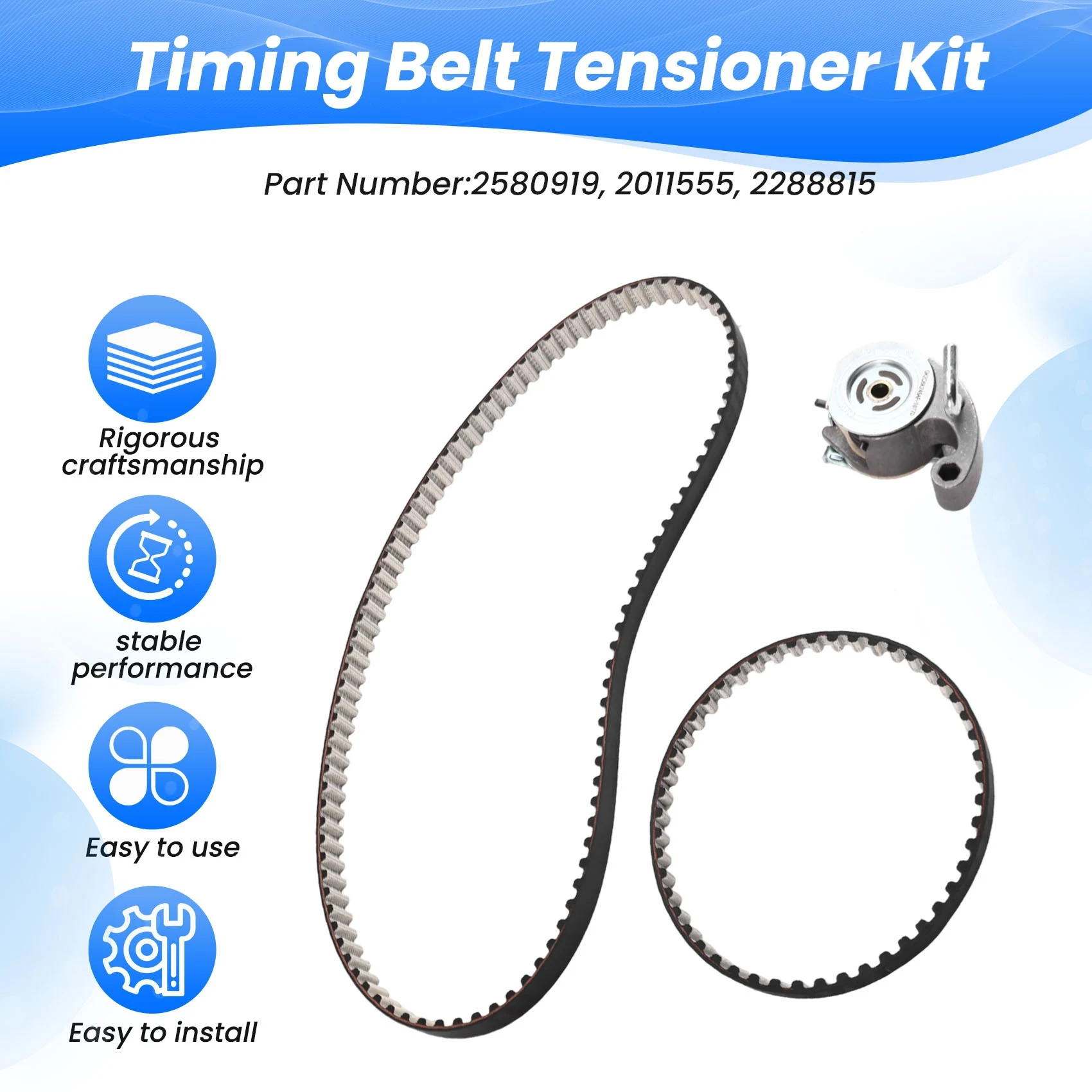 For Ford Transit Custom 2016-2023 Oil Pump& Timing Belt Set-Wet Belt Tensioner(2580919, 2011555, 2288815)-A74F