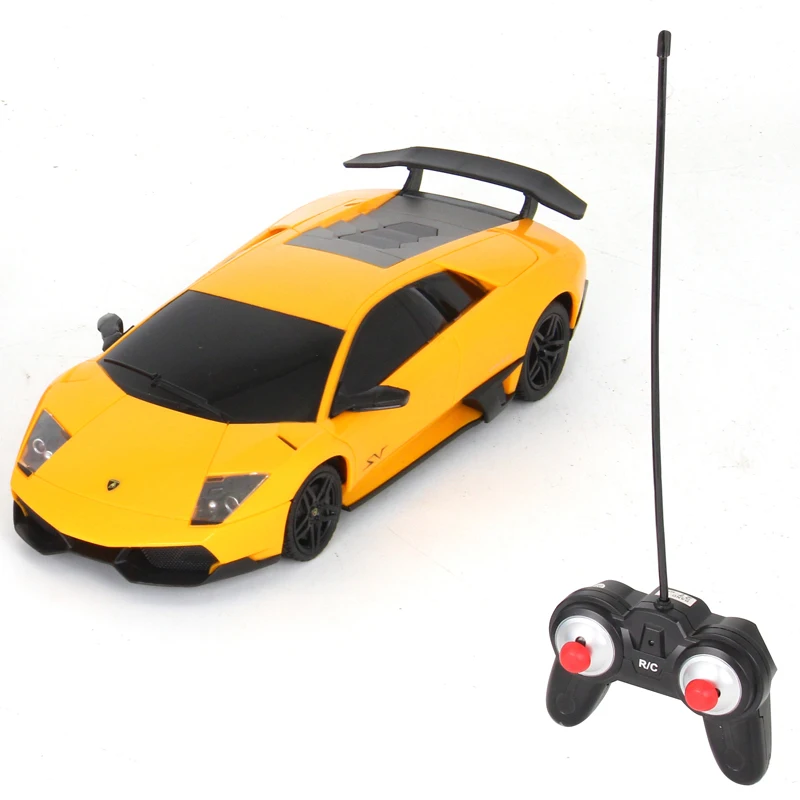 Lamborghini radio control 1:24  plastic orange yellow racing toys car model USB rechargable battery3-4-5-6-7-8boys present