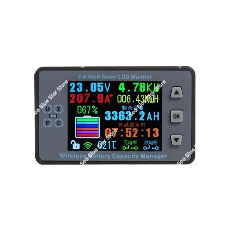 Ammeter RV Electric Car Coulomb Gauge Lithium Lead Acid Battery Tram Gauge Hall Bluetooth Coulomb