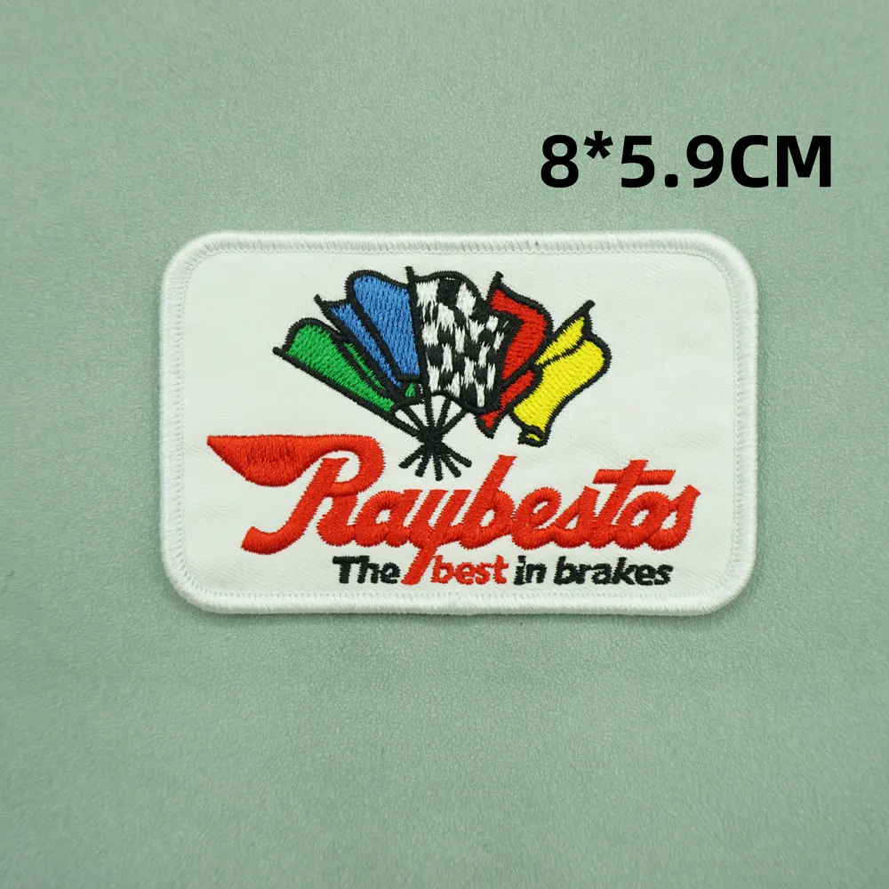 racing logo Embroidered Patches with Hook Backing for Clothes