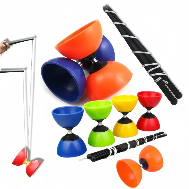 

Leather Chinese Diabolo Yo-Yo Sensory Training Equipment Bowl Shape Thicken Soft Outdoor Toy for Skill Development