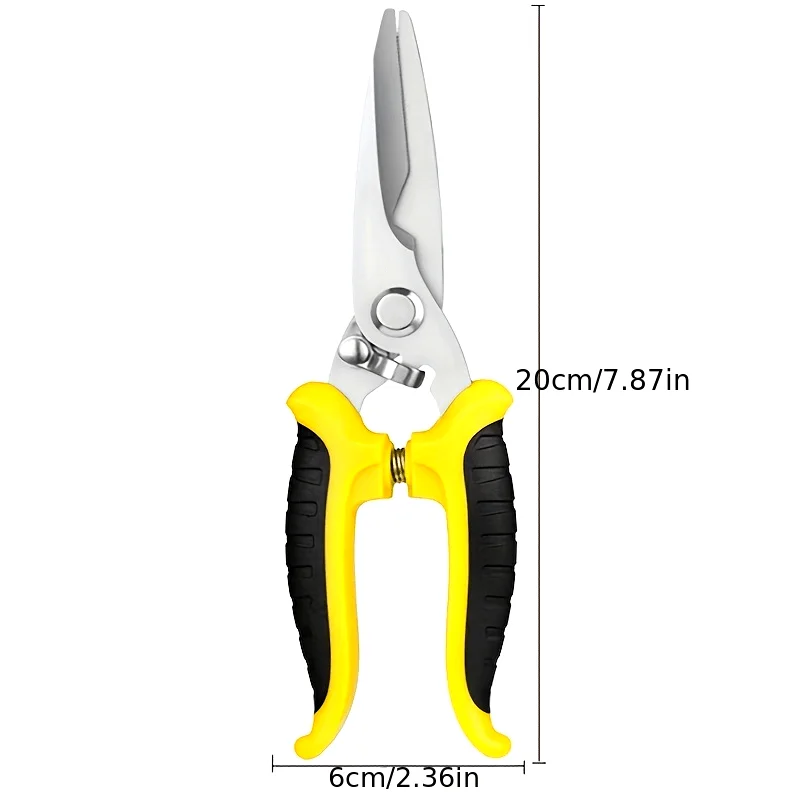 1PC Stainless Steel Electrician Scissors Multifunction Manually Shears Groove Cutting Wire And Thin steel Plate Hand Tools