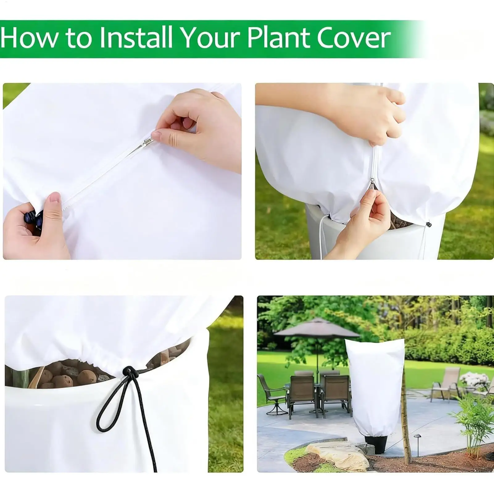 Plant Cover Winter Warm Cover Tree Shrub Plant Protecting Bag Frost Protection For Yard Garden Plants Small Tree Against Cold