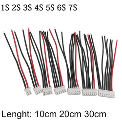 5Pcs JST XH Connectors Adapter Plug 1s 2s 3s 4s 5s 6s 7s Balance Changer Cable 22AWG Silicone Wire 10/15/20cm for Lipo Battery