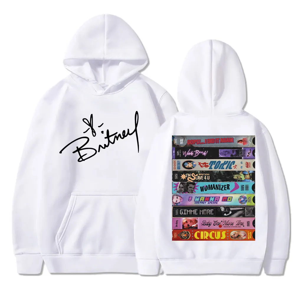 Heiß begehrter Herren-Hoodie mit Britney Spears Album-Grafik, lässiges Oberteil für Erwachsene, Sweatshirt im Harajuku-Stil für Herbst/Winter. – Detail 2