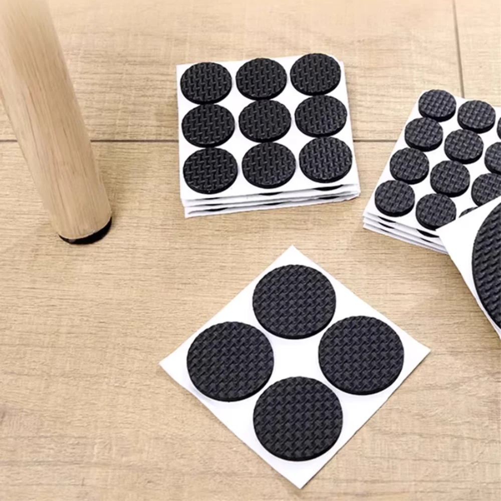 

3-90Pcs Round Square Black Furniture Leg Protection Pad EVA Plastic Chair Anti Slip Wear-Resistant Floor Protection Foot Cover