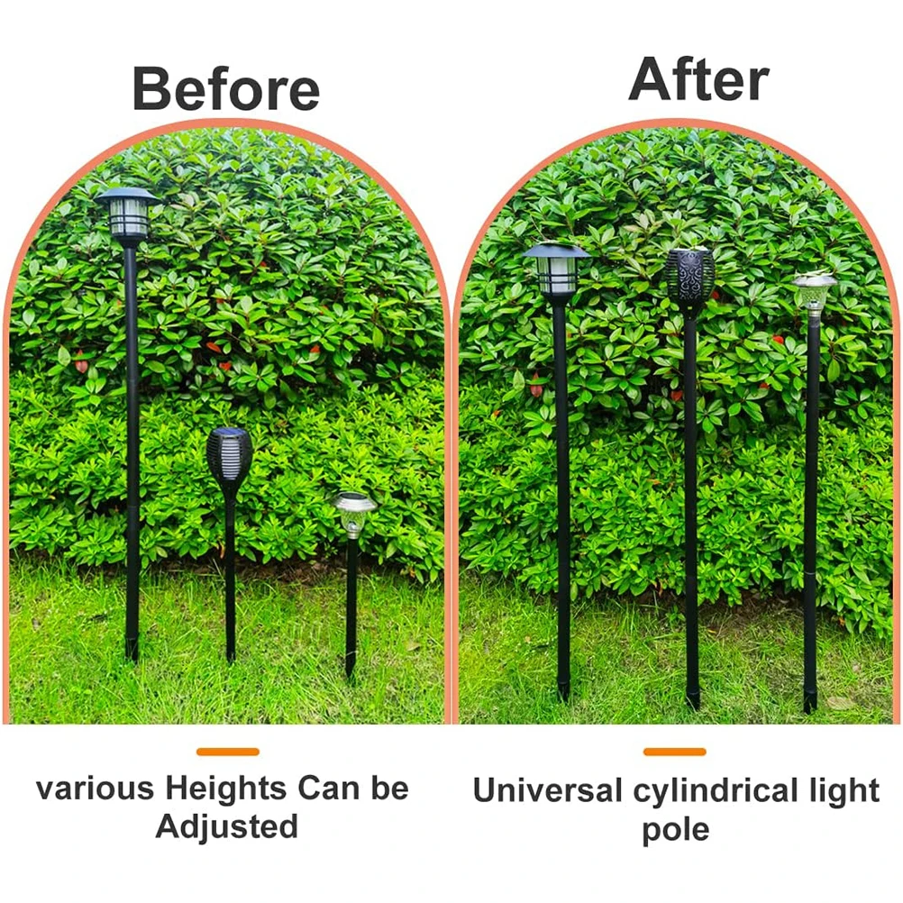 

8 set Garden Light Accessories Solar Stakes Extension Tubes for Outdoor Lights Lawn Ground Mounts Weather Resistant