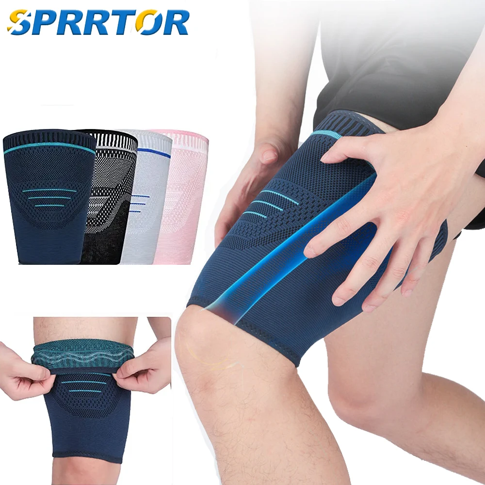 1pcs Thigh Compressed Sleeves Hamstring Support Upper Leg Sleeves Thigh Sleeves For Running Sports Warmers Support Protector