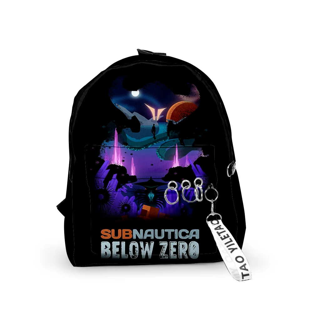 

Luxury Subnautica Below Zero Backpacks Boys/Girls pupil School Bags 3D Print Keychains Oxford Waterproof Cute Small Backpacks