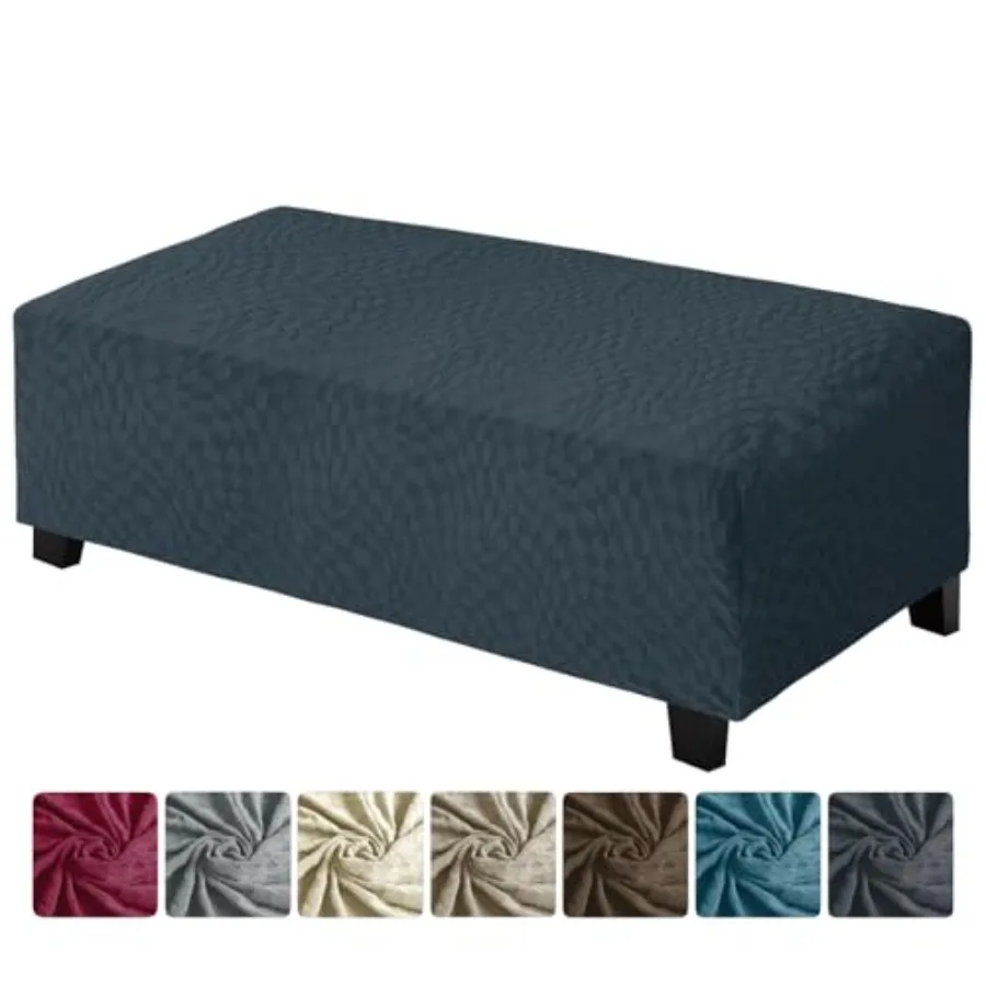 

2026 Rectangle Ottoman Cover L:45"-56" Super Stretch Soft Footrest Slipcover Form Fit, Universal Folding Feet Stool Covers with