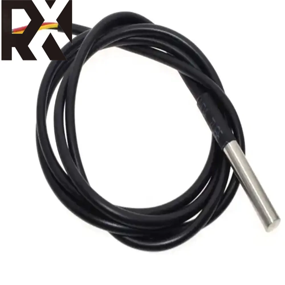 10pcs  Stainless steel package waterproof DS18b20 Temperature probe Temperature sensor DS18B20 waterproof cable