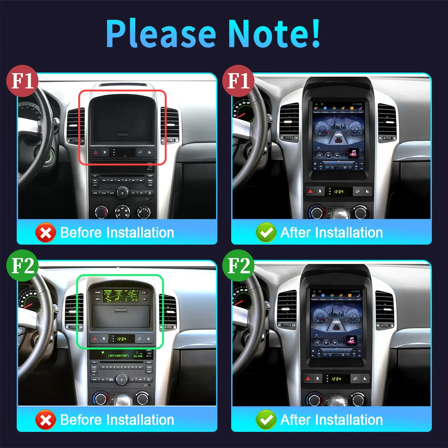 9.7inch For Chevrolet Captiva 2006-2012 Android 14 Car Radio 4G Wireless Bluetooth Carplay  Multimedia Touch Screen Stereo